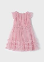 MAYORAL Tylové šaty s volánikmi ružové Tulle dress with ruffles pink 3918 | Welcomebaby.sk