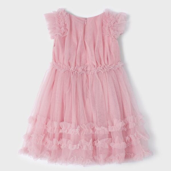 MAYORAL Tylové šaty s volánikmi ružové Tulle dress with ruffles pink 3918 | Welcomebaby.sk