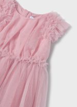 MAYORAL Tylové šaty s volánikmi ružové Tulle dress with ruffles pink 3918 | Welcomebaby.sk