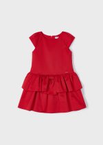 MAYORAL Volánové šaty červené Ruffle dress red 3920 | Welcomebaby.sk