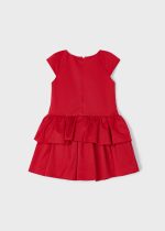 MAYORAL Volánové šaty červené Ruffle dress red 3920 | Welcomebaby.sk