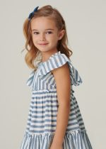 MAYORAL Pruhované šaty bledomodré Striped dress light blue 3928 | Welcomebaby.sk