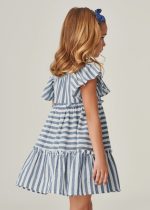 MAYORAL Pruhované šaty bledomodré Striped dress light blue 3928 | Welcomebaby.sk