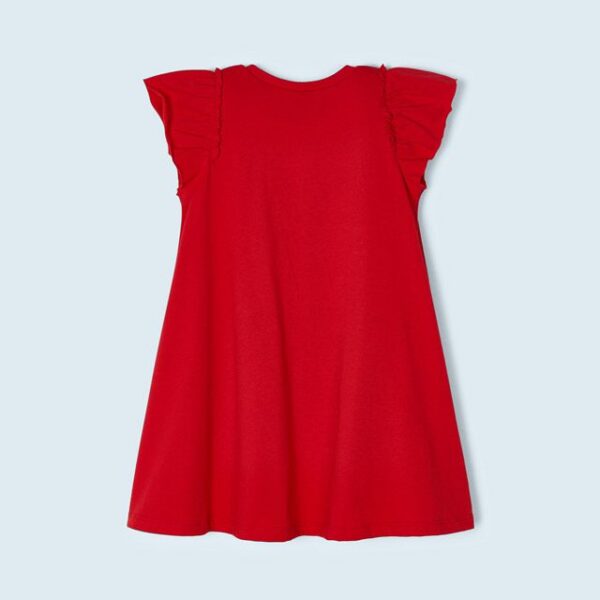 MAYORAL Šaty s kabelkou vzorované červené Dress with bag patterned red 3947 | Welcomebaby.sk