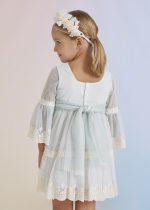 ABEL & LULA Vyšívané sviatočné šaty anise bledé Tulle Embroidered Dress Anise 5036 | Welcomebaby.sk