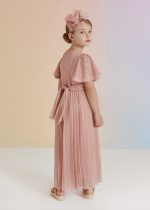 ABEL & LULA Šifónový plisovaný overal ružový Chiffon pleated jumpsuit pink 5235 | Welcomebaby.sk