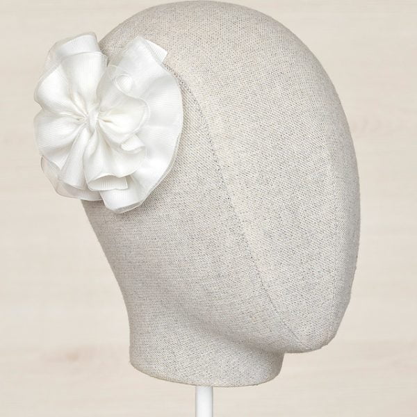 ABEL & LULA Mašlička do vlasov biela Hairclip bow white 5433 | Welcomebaby.sk