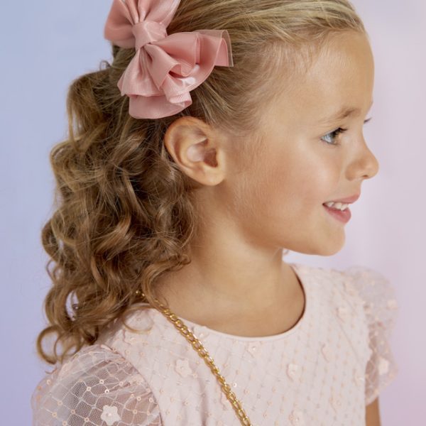 ABEL & LULA Mašlička do vlasov ružová Hairclip bow pink 5433 | Welcomebaby.sk