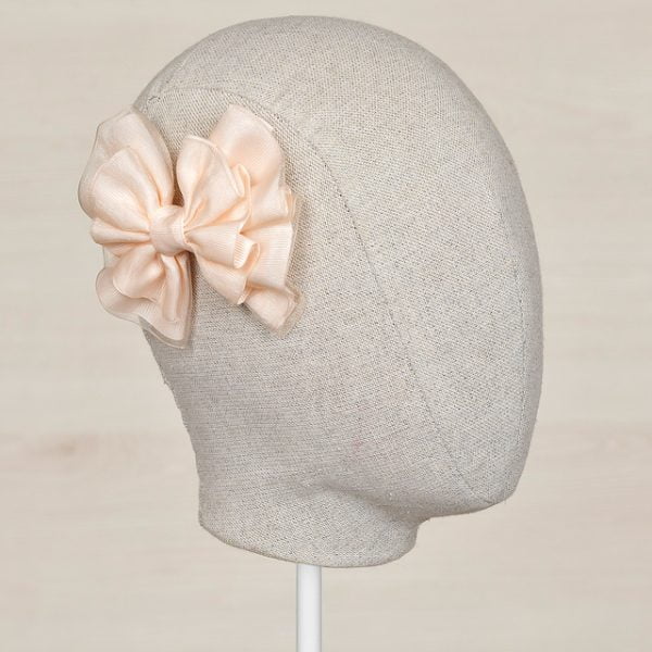 ABEL & LULA Mašlička do vlasov broskyňová Hairclip bow peach 5433 | Welcomebaby.sk