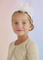 ABEL & LULA Čelenka s kvetom biela Floral headband white 5436 | Welcomebaby.sk