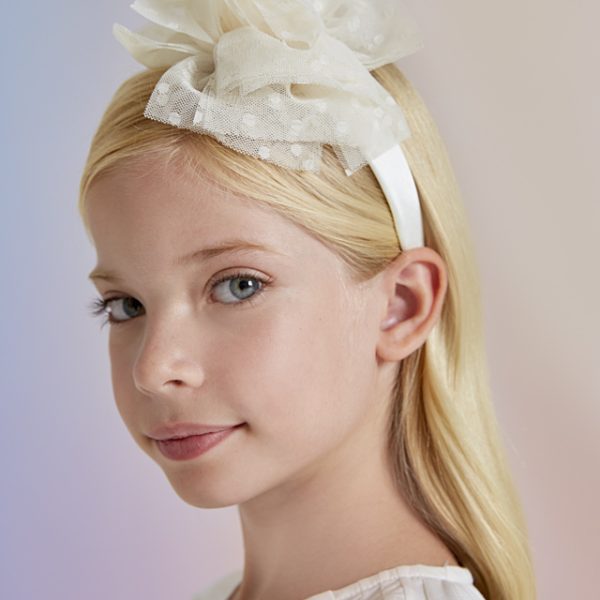 ABEL & LULA Čelenka s kvetom krémová Floral headband cream 5436 | Welcomebaby.sk