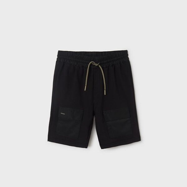 MAYORAL Kraťasy s vreckami čierne Shorts with pockets black 6255 | Welcomebaby.sk