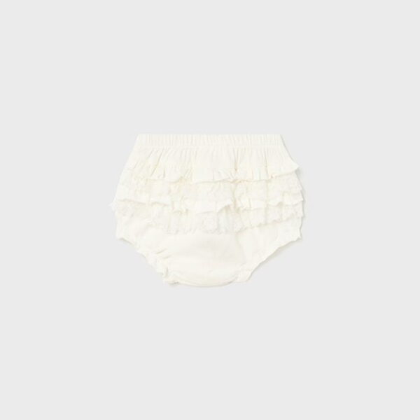 MAYORAL Nohavičky na plienku s volánikmi krémové Panties with ruffles cream 9579 | Welcomebaby.sk