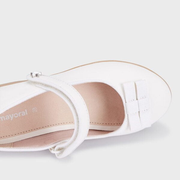 MAYORAL Baleríny s mašličkami biele Ballet flats with bows white 43429 | Welcomebaby.sk