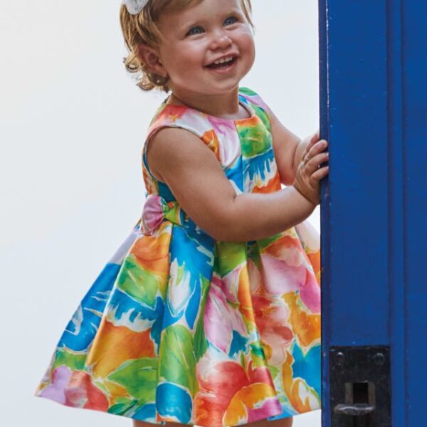 ABEL & LULA Kvetinové šaty viacfarebné Print Dress Baby Turquoise 5010 | Welcomebaby.sk
