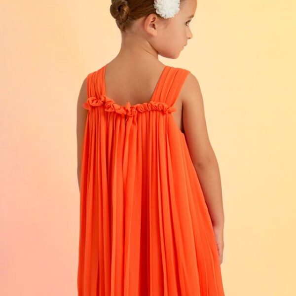 ABEL & LULA Šaty oranžové s volánikmi Dress with ruffles orange 5055 | Welcomebaby.sk