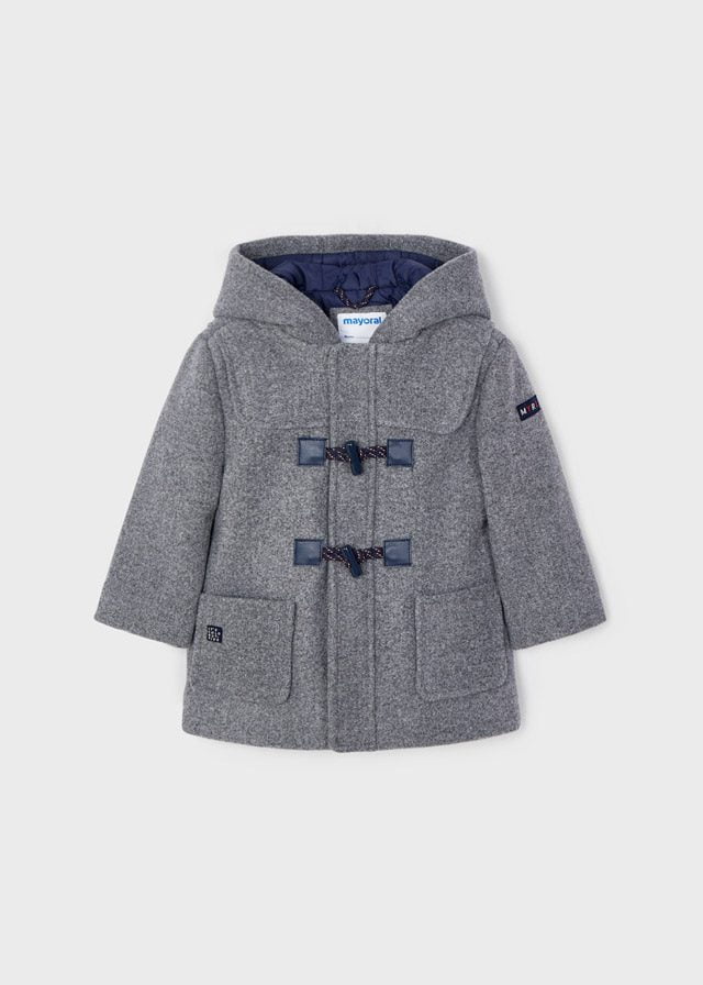 MAYORAL Kabát s kapucňou sivý Trenchcoat grey boy 2423 | Welcomebaby.sk