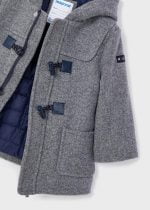 MAYORAL Kabát s kapucňou sivý Trenchcoat grey boy 2423 | Welcomebaby.sk