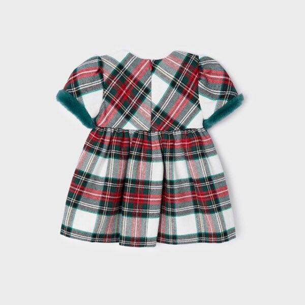 MAYORAL Kárované šaty pre bábätká červené zelené Checked dress for babies red green 2942 | Welcomebaby.sk