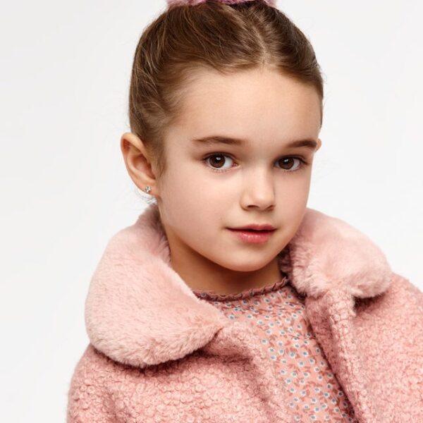MAYORAL Kožušinový kabát ružový Teddy coat pink 4484 | Welcomebaby.sk
