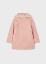 MAYORAL Kožušinový kabát ružový Teddy coat pink 4484 | Welcomebaby.sk