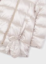MAYORAL Dlhá bunda s rukavicami krémová lesklá Padded Jacket With Mittens alpaca 4490 | Welcomebaby.sk