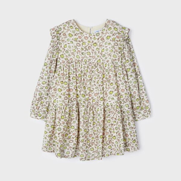 MAYORAL Šaty so vzorom kvetov béžové Dress with flowers beige 4966 | Welcomebaby.sk