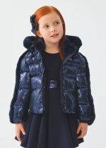 ABEL & LULA Trblietavá bunda tmavomodrá krátka Taffeta jacket navy blue 5833 | Welcomebaby.sk