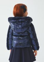 ABEL & LULA Trblietavá bunda tmavomodrá krátka Taffeta jacket navy blue 5833 | Welcomebaby.sk