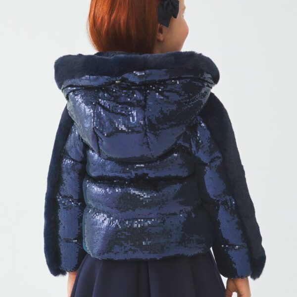 ABEL & LULA Trblietavá bunda tmavomodrá krátka Taffeta jacket navy blue 5833 | Welcomebaby.sk