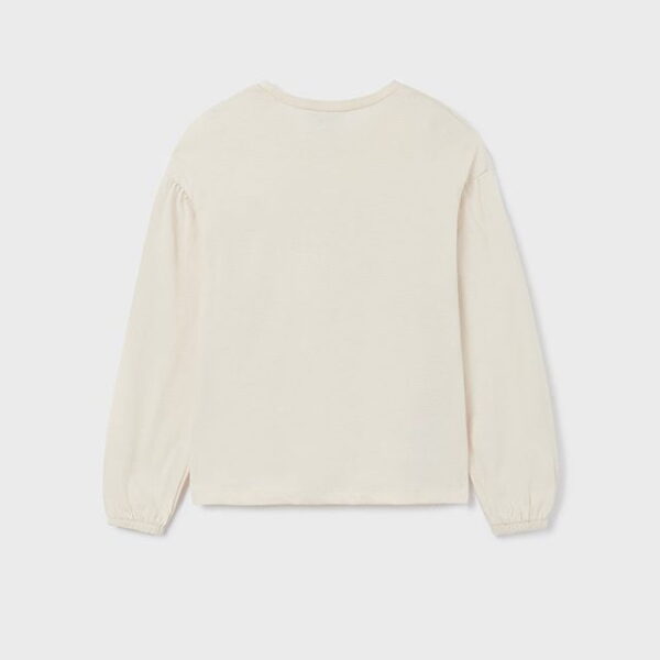MAYORAL Tričko s dlhým rukávom a lebkou krémové Tshirt with long sleeves and brainpan cream 7026 | Welcomebaby.sk