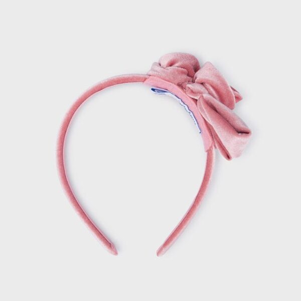 MAYORAL Velvet čelenka s ružičkami ružová Velvet headband with roses pink 10291 | Welcomebaby.sk