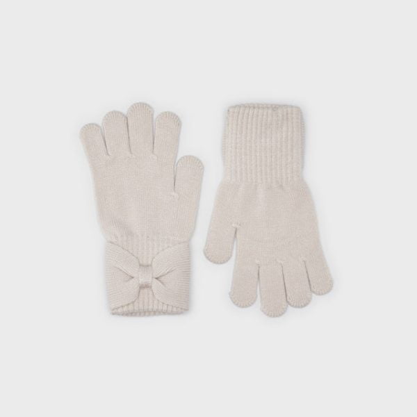 MAYORAL Rukavice s mašľou krémové Bow gloves cream 10333 | Welcomebaby.sk