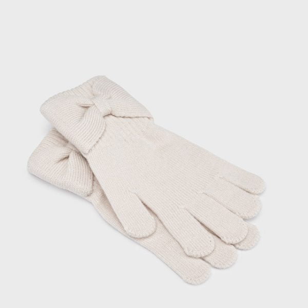 MAYORAL Rukavice s mašľou krémové Bow gloves cream 10333 | Welcomebaby.sk