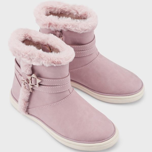 MAYORAL Čižmy s umelou kožušinou a hviezdami ružové Boots with faux fur with stars pink 46317 | Welcomebaby.sk