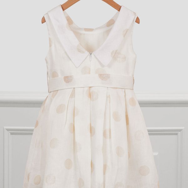 ABEL & LULA Bodkované šaty s lodičkovým výstrihom krémové Dots Dress cream 5028 | Welcomebaby.sk