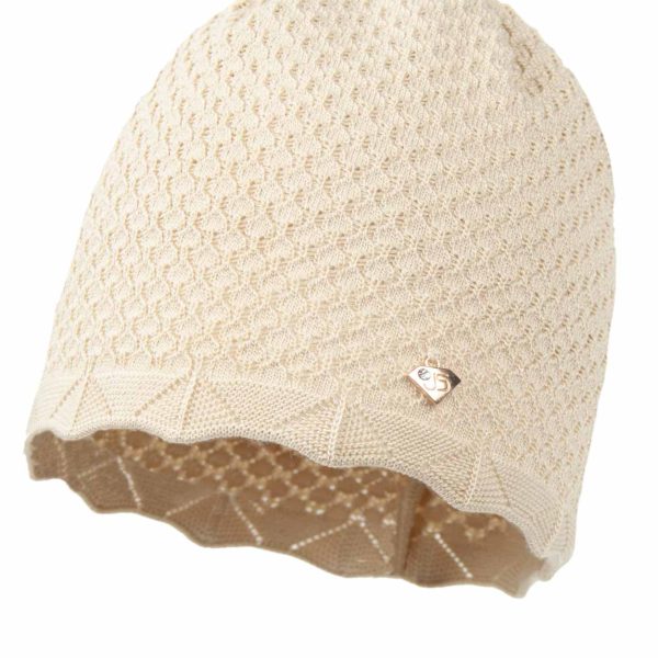 JAMIKS Čiapka s jemným vzorom béžová Azulita Hat with a delicate pattern beige JWF015 | Welcomebaby.sk