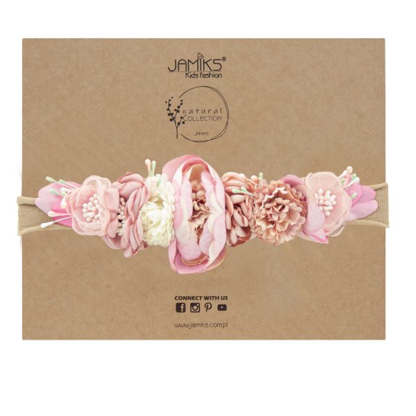 JAMIKS Čelenka s kvetmi ružová Elsa Headband with flowers pink JLF165 | Welcomebaby.sk