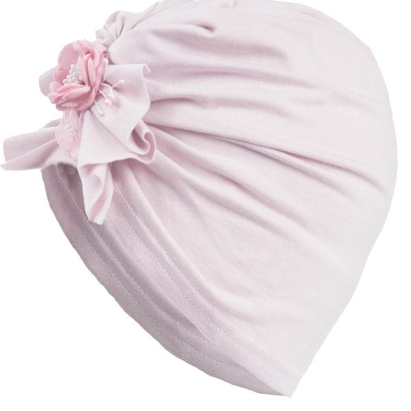 JAMIKS Turban s kvetom bledoružový Latika Turban with flower light pink JWL115 | Welcomebaby.sk