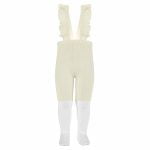 CÓNDOR Šortky s volánovými trakmi krémové cream Cycling leggings 2421 | Welcomebaby.sk