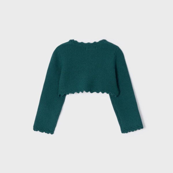 MAYORAL Bolerko s jemným vzorom tmavozelené Cardigan baby dark green 308 | Welcomebaby.sk