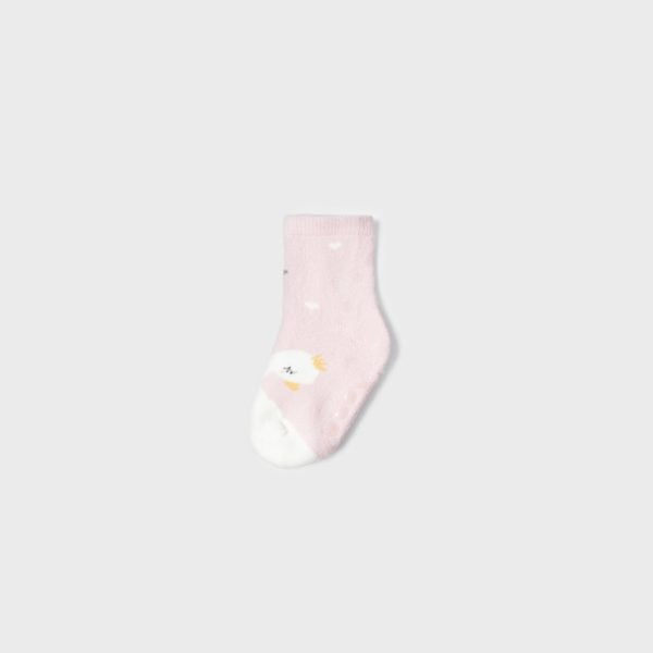 MAYORAL Ponožky s labuťami ružové Socks with swans pink 10272 | Welcomebaby.sk