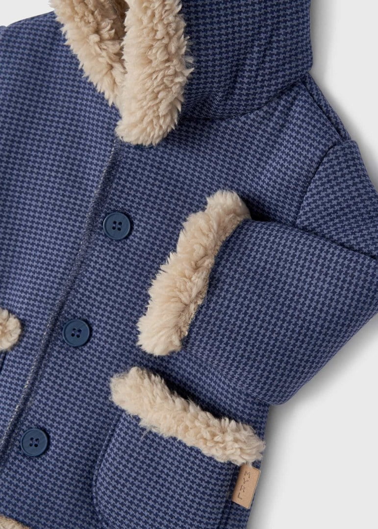 MAYORAL Teplý kabátik pre bábätká modrý Warm coat for babies blue 2402 | Welcomebaby.sk