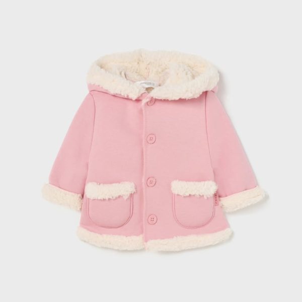 MAYORAL Teplý kabátik pre bábätká ružový Warm coat for babies pink 2402 | Welcomebaby.sk