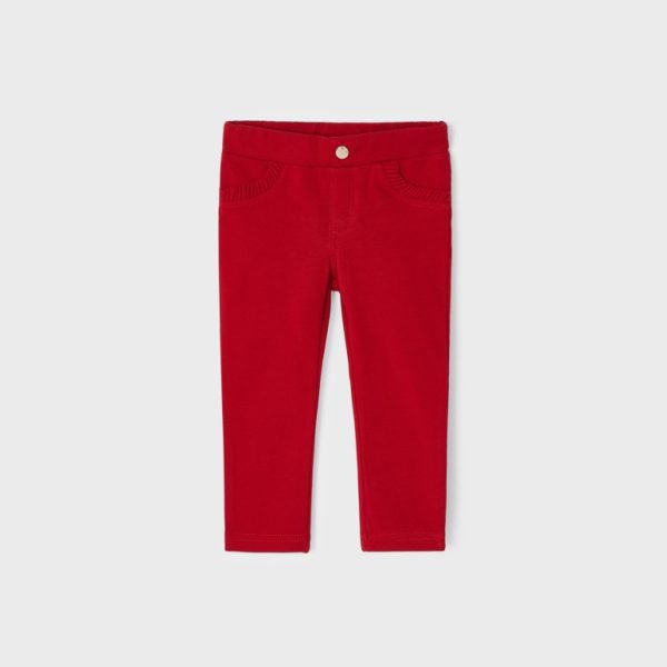 MAYORAL Dlhé nohavice s vreckovým lemovaním červené Long trousers red 560 | Welcomebaby.sk