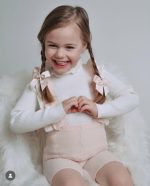 CÓNDOR Šortky s volánovými trakmi ružové nude Cycling leggings 2401 | Welcomebaby.sk