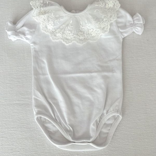 W BABY Body alebo Tričko s bielou výšivkou biele Body Tshirt white | Welcomebaby.sk