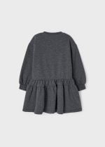 MAYORAL Teplákové volánové šaty sivé Ruffle dress grey 4973 | Welcomebaby.sk