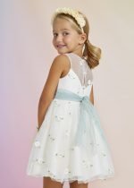 ABEL & LULA Tylové kvetované šaty Tulle dress anise white 5035 | Welcomebaby.sk