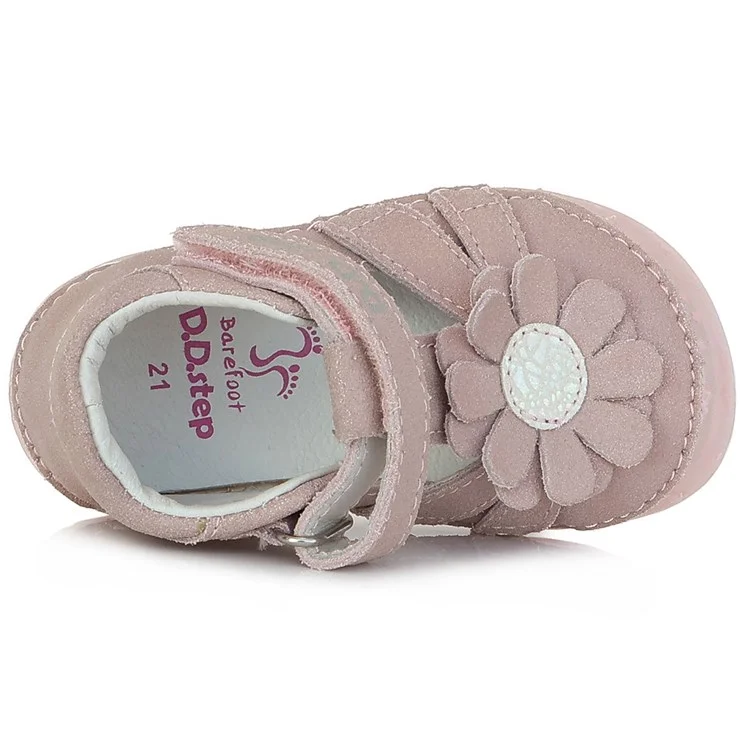 DD STEP Sandále ružové s kvetom barefoot Sandals flower H070-331 | Welcomebaby.sk